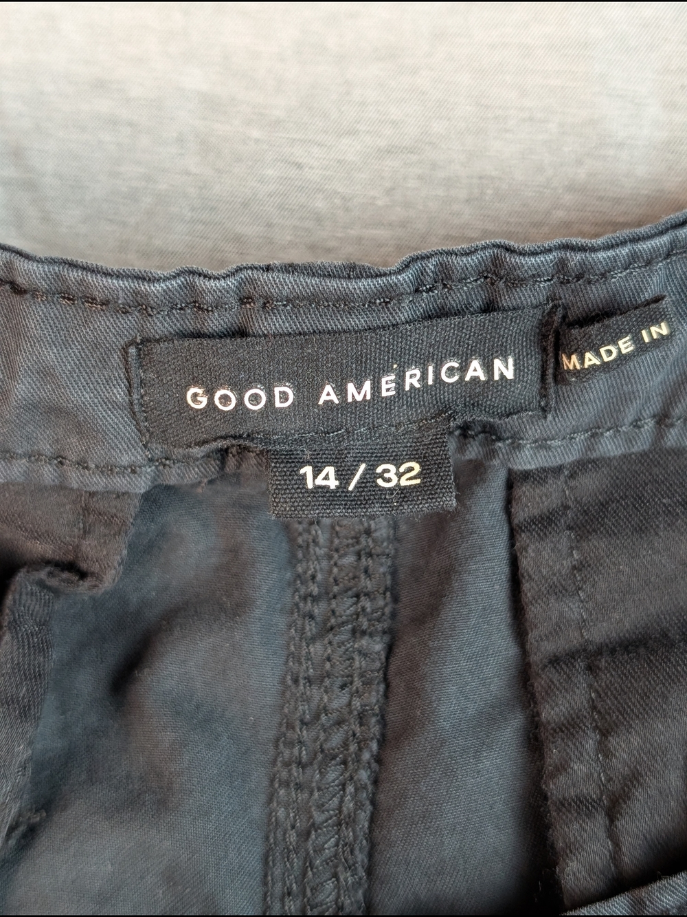 GOOD AMERICAN Black Twill Parachute Pants Women's Drawstring Hem - Picture 8 of 9